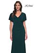 La Femme 29997 Flutter Sleeves V-Neck Dress