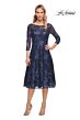La Femme 30005 V-Back Sequin Lace Dress