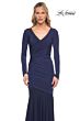 La Femme 30010 Drop Waist Long Sleeve Dress