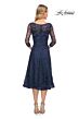 La Femme 30016 Illusion Sleeves Lace Dress