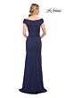 La Femme 30040 Hug Shoulder Neckline Ruched Dress