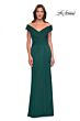 La Femme 30040 Hug Shoulder Neckline Ruched Dress