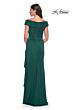 La Femme 30040 Hug Shoulder Neckline Ruched Dress