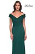 La Femme 30040 Hug Shoulder Neckline Ruched Dress
