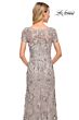 La Femme 30053 Scoop Neckline Beaded Lace Dress