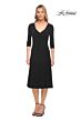 La Femme 30069 Three Quarter Sleeves V-Neck Dress