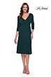 La Femme 30069 Three Quarter Sleeves V-Neck Dress