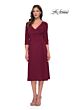 La Femme 30069 Three Quarter Sleeves V-Neck Dress
