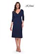 La Femme 30069 Three Quarter Sleeves V-Neck Dress