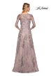 La Femme 30078 Queen Anne Neckline Beaded Lace Dress