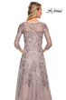 La Femme 30078 Queen Anne Neckline Beaded Lace Dress