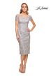 La Femme 30108 Bateau Neck Embroidered Dress