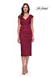 La Femme 30110 Portrait Neckline Ruched Dress