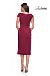 La Femme 30110 Portrait Neckline Ruched Dress