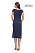La Femme 30110 Portrait Neckline Ruched Dress