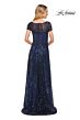 La Femme 30122 Illusion Yoke Sequin Dress