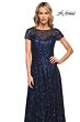La Femme 30122 Illusion Yoke Sequin Dress