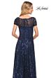 La Femme 30122 Illusion Yoke Sequin Dress
