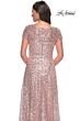 La Femme 30122 Illusion Yoke Sequin Dress