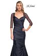 La Femme 30138 Illusion Sleeves Ruched Dress