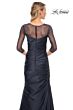 La Femme 30138 Illusion Sleeves Ruched Dress