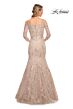 La Femme 30164 Trumpet Silhouette Embroidered Dress