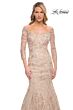 La Femme 30164 Trumpet Silhouette Embroidered Dress