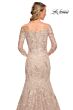 La Femme 30164 Trumpet Silhouette Embroidered Dress