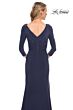 La Femme 30177 Faux Wrap Beaded Jersey Dress