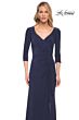 La Femme 30177 Faux Wrap Beaded Jersey Dress