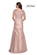 La Femme 30199 Lace Back Pleated Dress