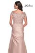 La Femme 30199 Lace Back Pleated Dress