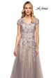 La Femme 30239 Cap Sleeve Embellished Dress