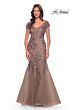 La Femme 30269 Cap Sleeves Embroidered Dress