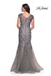 La Femme 30269 Cap Sleeves Embroidered Dress