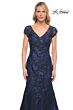 La Femme 30269 Cap Sleeves Embroidered Dress