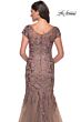 La Femme 30269 Cap Sleeves Embroidered Dress