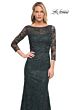 La Femme 30317 V-Back Bateau Neckline Dress