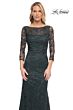 La Femme 30317 V-Back Bateau Neckline Dress