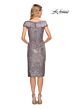 La Femme 30323 Faux Wrap Sequin Dress