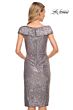 La Femme 30323 Faux Wrap Sequin Dress