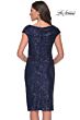 La Femme 30323 Faux Wrap Sequin Dress
