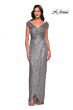 La Femme 30326 Portrait Neckline Sequin Dress