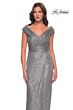 La Femme 30326 Portrait Neckline Sequin Dress