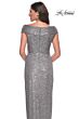 La Femme 30326 Portrait Neckline Sequin Dress