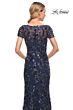 La Femme 30375 V-Neck Embroidered Dress