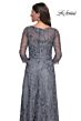 La Femme 30060 Three-Quarter Sleeve A-Line Lace Dress