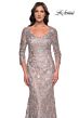 La Femme 30081 Floral Scoop Neck Fit-And-Flare Dress