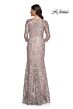 La Femme 30081 Floral Scoop Neck Fit-And-Flare Dress
