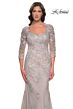 La Femme 30200 Court Neck Three-Quarter Sleeve Dress